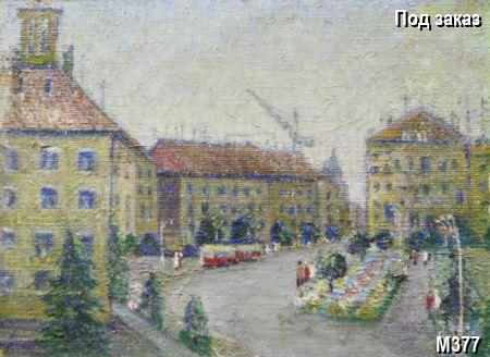 Антикварная картина Городской пейзаж , стиль Соцреализм. Галерея Шедевр Антикварная картина Городской пейзаж , стиль Соцреализм. Галерея Шедевр