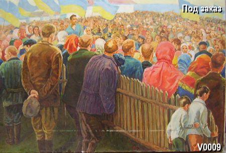 Антикварная картина Собрание колхозников, тематика Сюжетная композиция, стиль Соцреализм. Галерея Шедевр Антикварная картина Собрание колхозников, тематика Сюжетная композиция, стиль Соцреализм. Галерея Шедевр