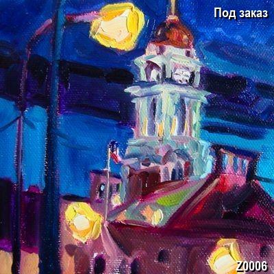 ������� Bell Tower at night, ����� Modernism, �������� City Landscape