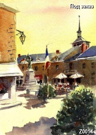 ������� Street cafe in the summer, ����� Modernism, �������� City Landscape