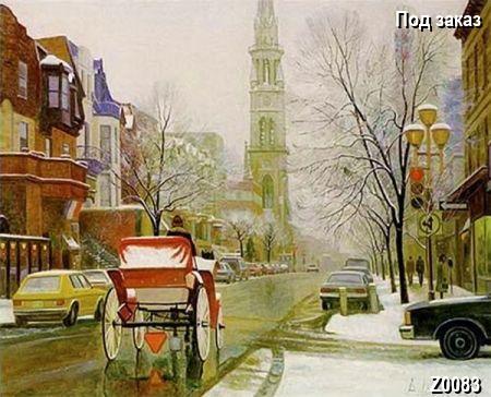 ������� The cart on the street, ����� Modernism, �������� City Landscape
