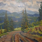 Author ��������, theme Landscape, style Socrealism